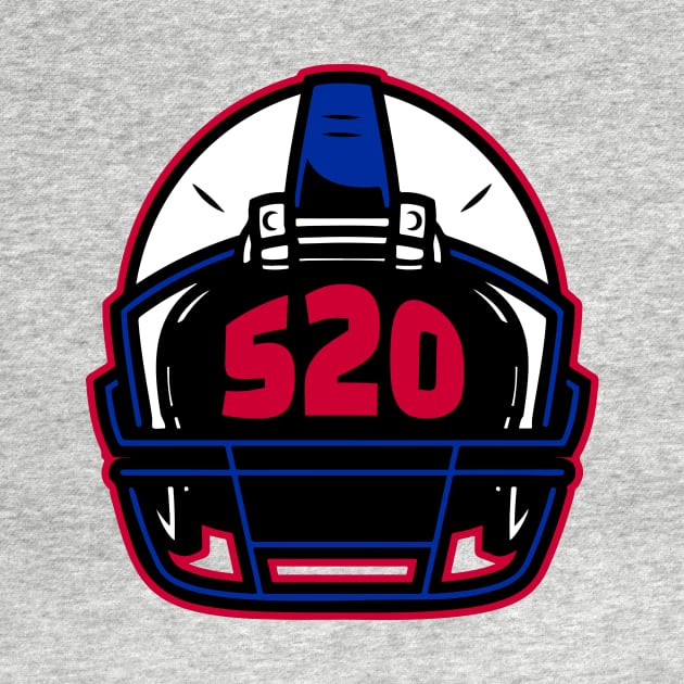 Retro Football Helmet 520 Area Code Tucson Arizona Football by SLAG_Creative